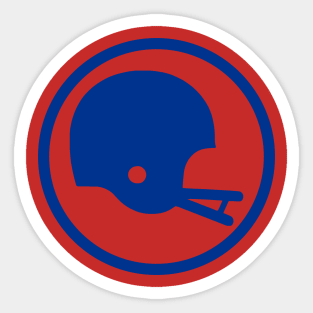 Two-Bar Helmet Minimalist Logo (Blue) Sticker